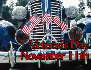 Veterans Day Car November 11 free digital signage content