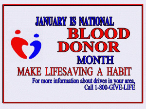 National Blood Donor Month free digital signage content