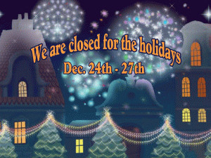 Closed for the Holidays 2011 free digital signage content
