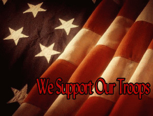 We Support Our Troops Flag free digital signage content