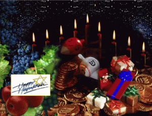 Happy Hanukkah free digital signage content