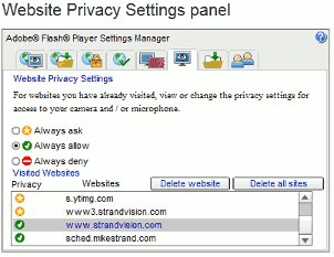 Digital Media Player Global Security Settings