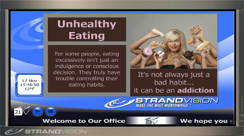 health / wellness digital signage content sample
