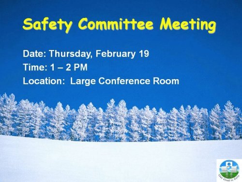 safety committee meeting notice